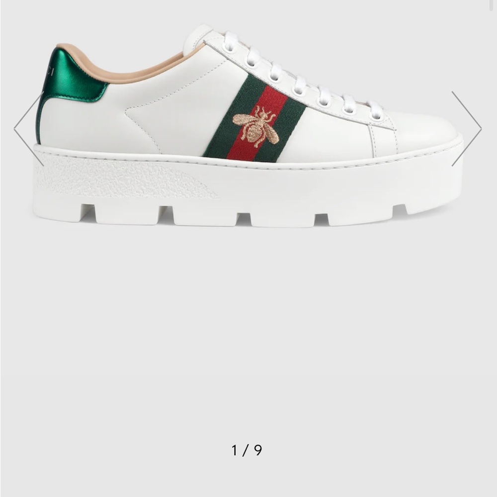 GUCCI- women’s ace embroidered platform sneakers